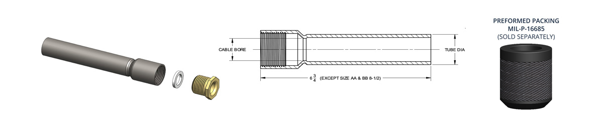 MIL-S-24235-17-STEEL-BULKHEAD-SWAGED-TUBES-STEEL-TUBE-BRASS-GLAND-NUT-ZINC-PLATED-STEEL-GLAND-RING