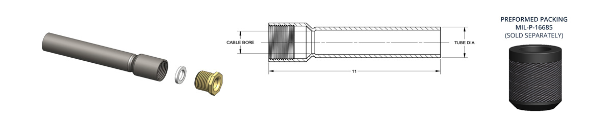 MIL-S-24235-17-STEEL-DECK-SWAGED-TUBES-STEEL-TUBE-BRASS-GLAND-NUT-ZINC-PLATED-STEEL-GLAND-RING