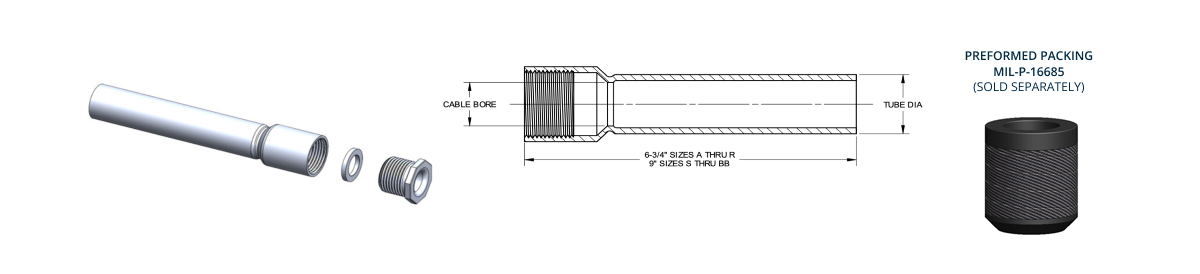 MIL-S-24235-18-ALUMINUM-BULKHEAD-SWAGED-TUBES-ALUMINUM-TUBE-GLAND-NUT-AND-GLAND-RING