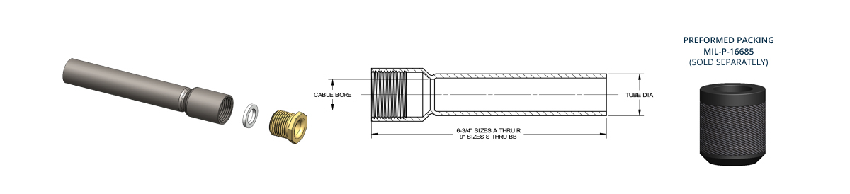 MIL-S-24235-18-STEEL-BULKHEAD-SWAGED-TUBES-STEEL-TUBE-BRASS-GLAND-NUT-ZINC-PLATED-STEEL-GLAND-RING